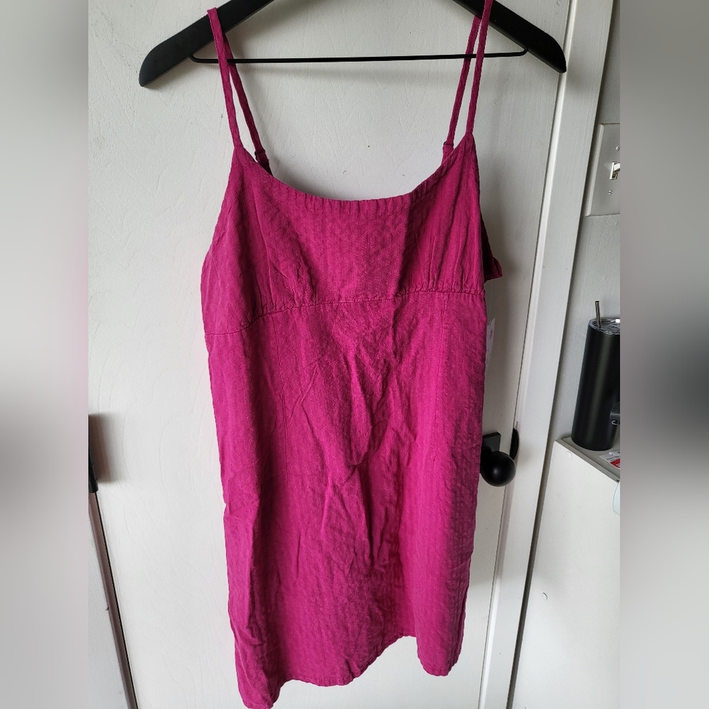 Womens Wild Fable Dark Pink Linen Dress. Size XL
